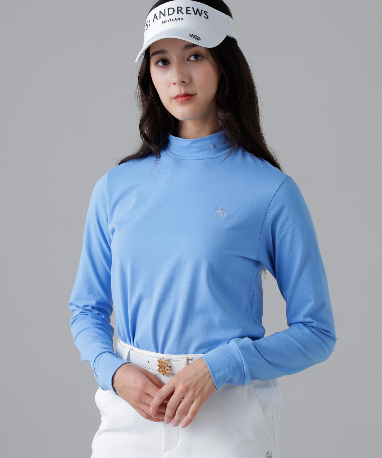 ベア天竺長袖ハイネックカットソー (WOMENS)
