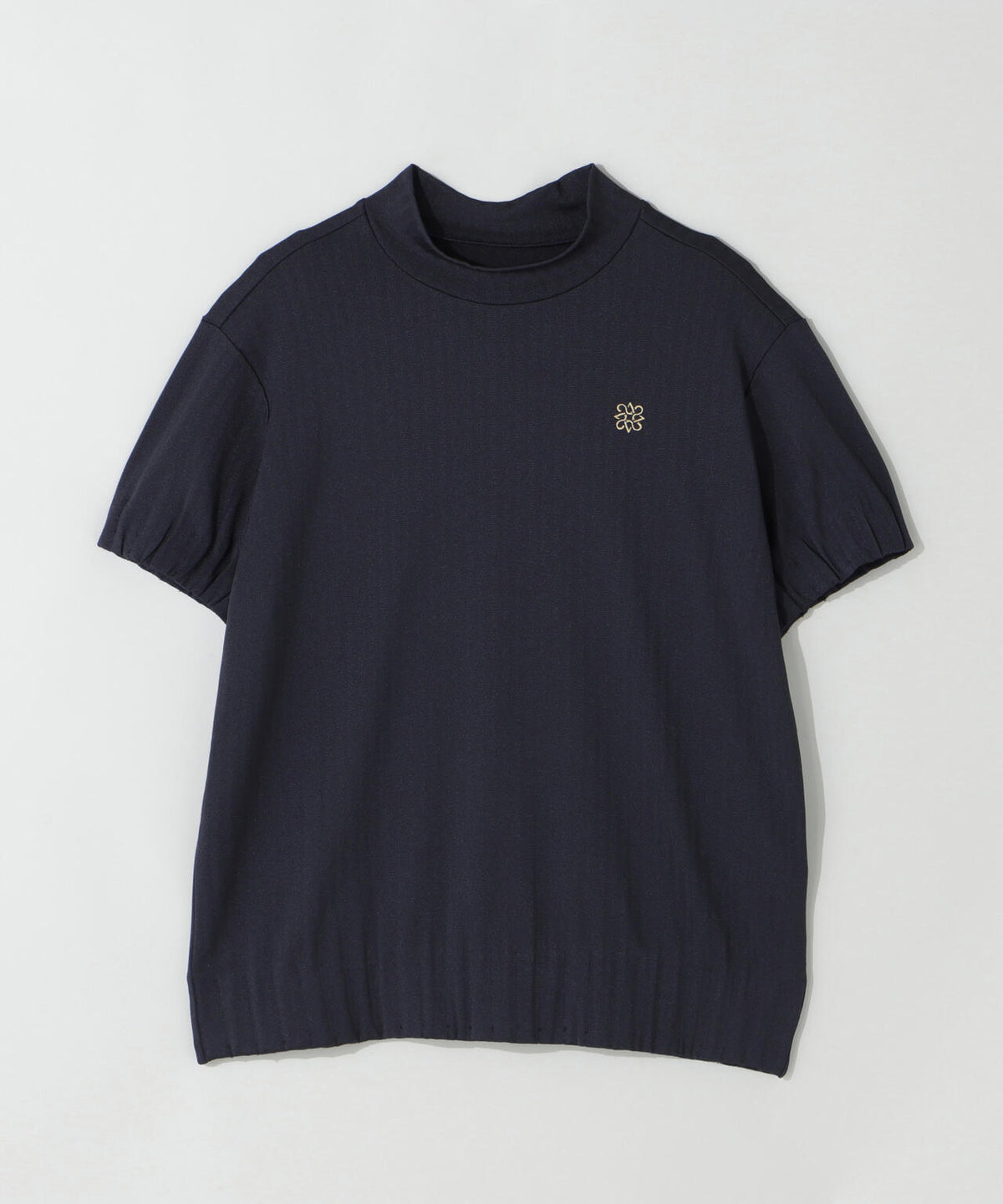 ベアサッカージャガード半袖ハイネックカットソー (WOMENS)