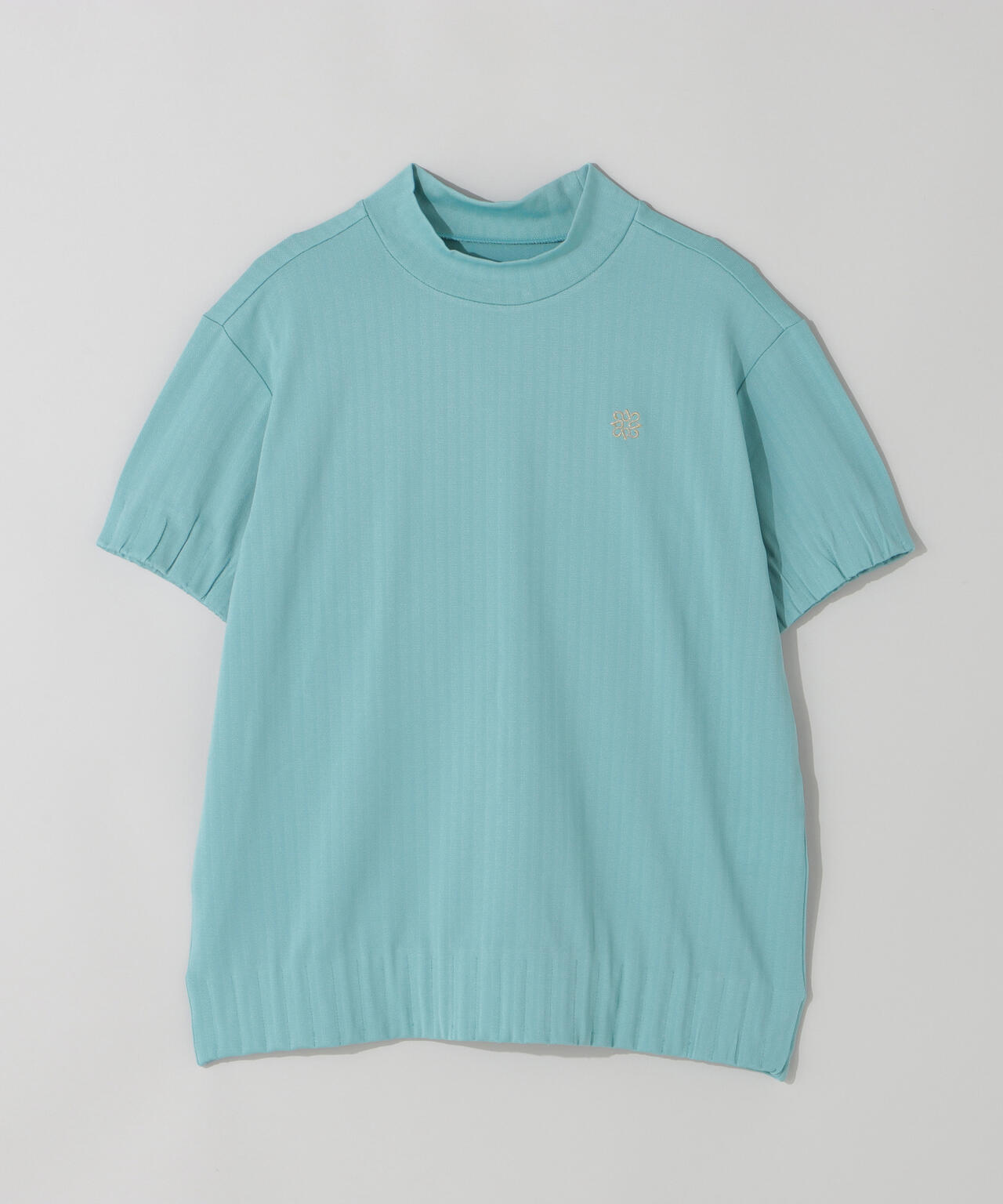 ベアサッカージャガード半袖ハイネックカットソー (WOMENS)