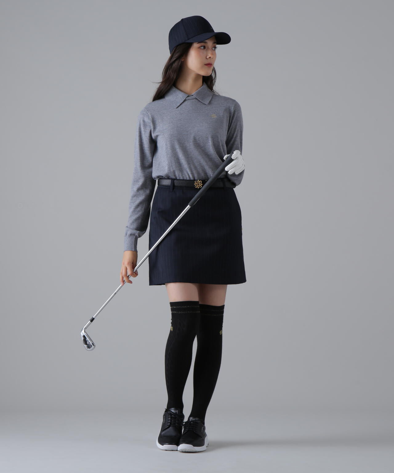 16G天竺襟付きクルーネックニットプルオーバー (WOMENS)