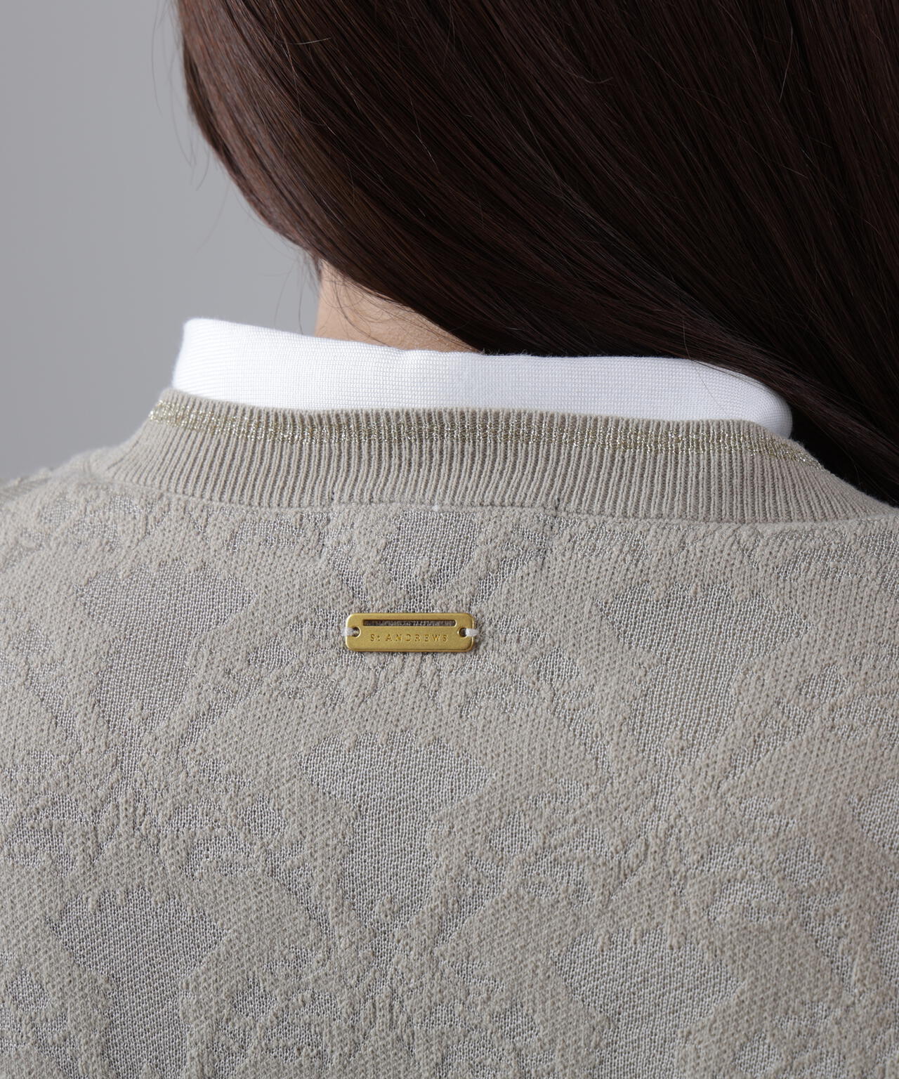 14Gアザミダマスクジャガードクルーネックニットプルオーバー (WOMENS)