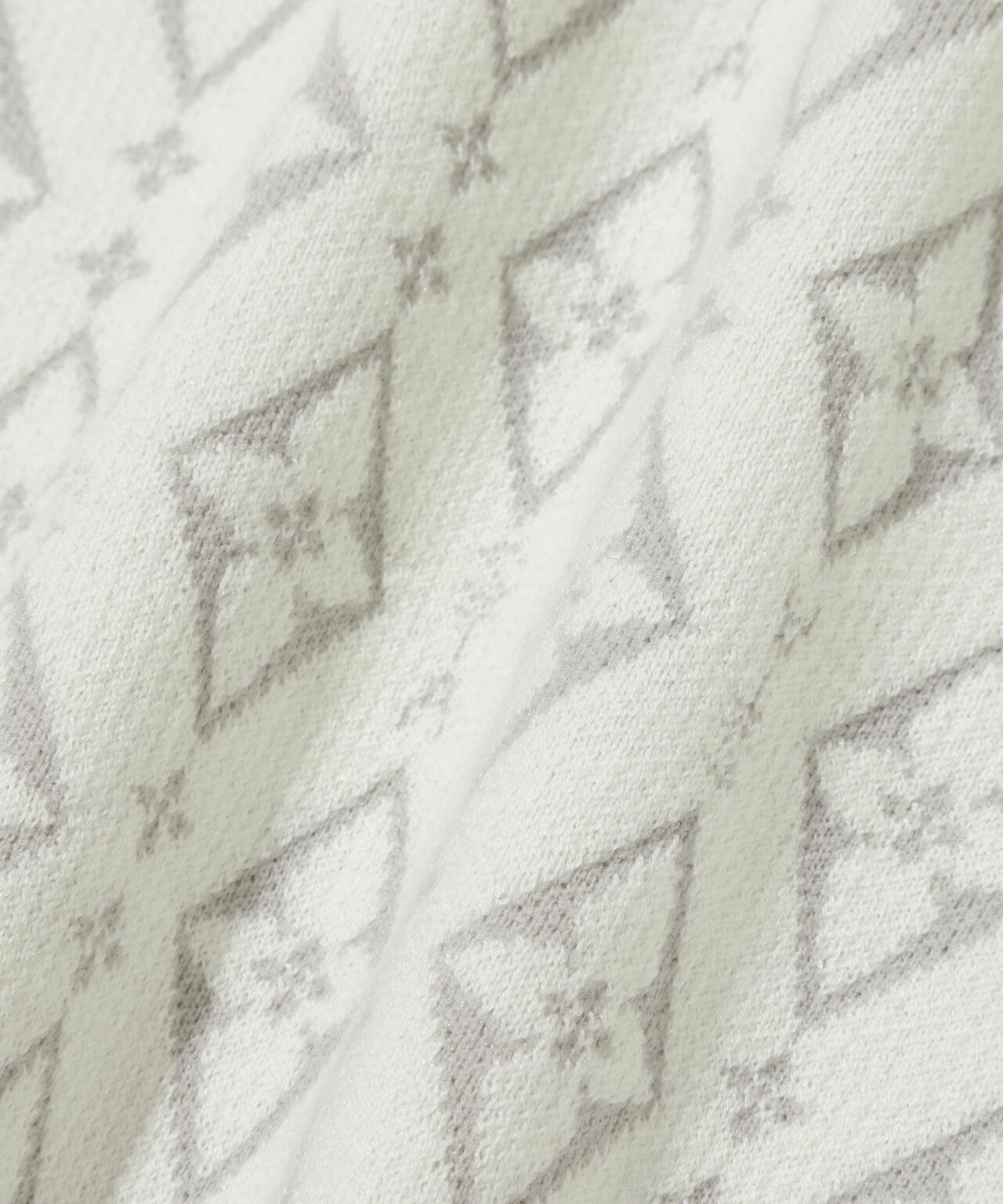 16Gダイヤロゴジャガードクルーネックニットプルオーバー (WOMENS)