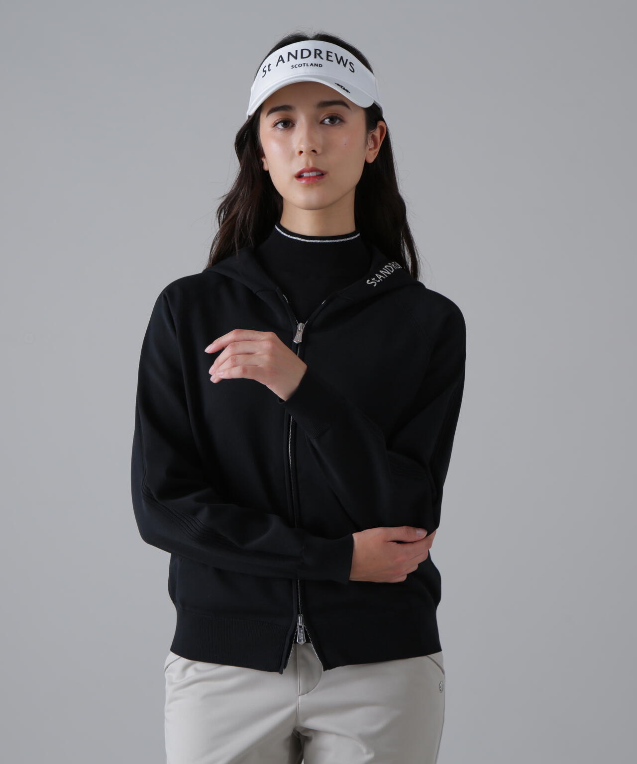 14G天竺×リブフルジップニットフーディ (WOMENS)