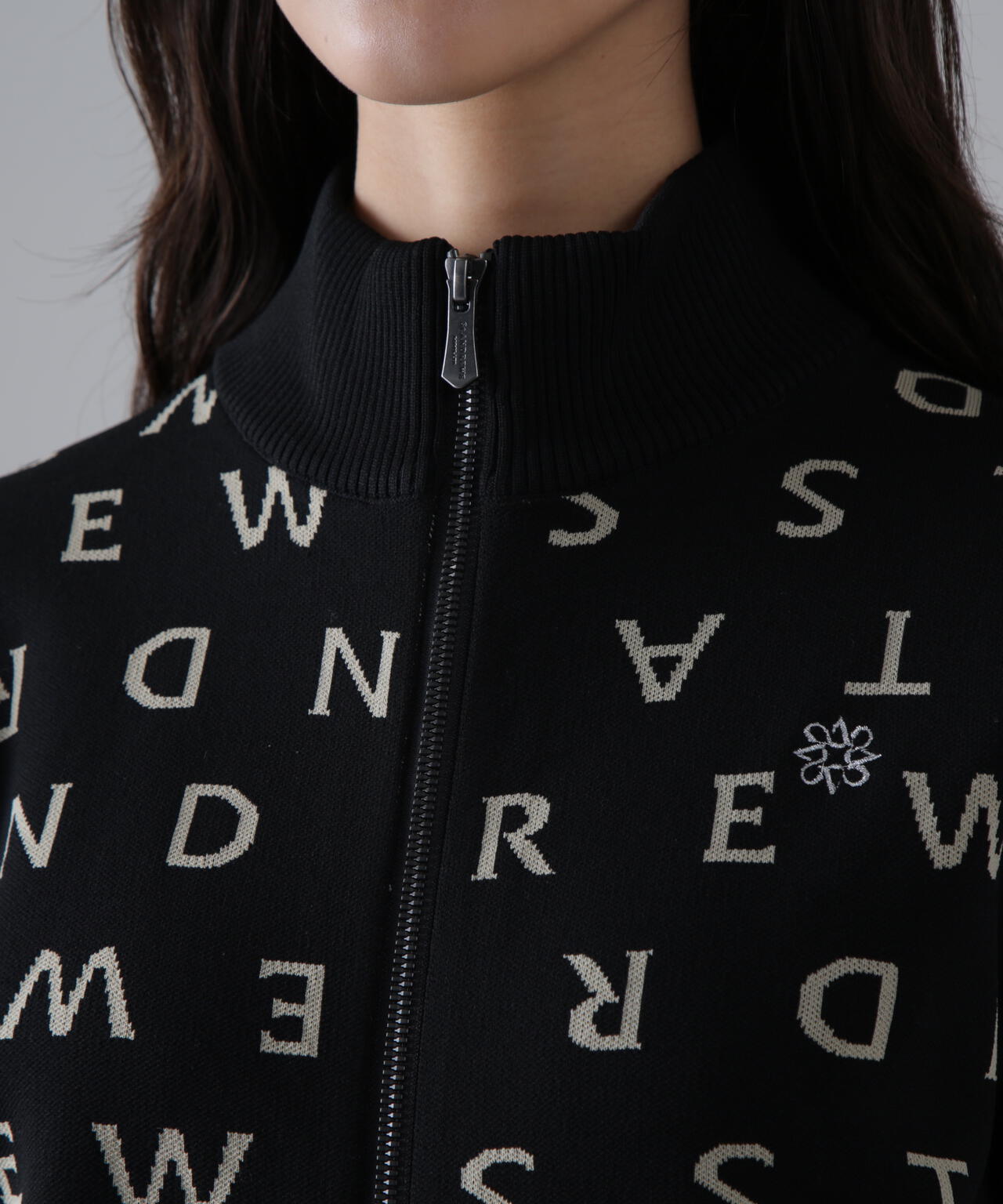 14Gロゴジャガードフルジップニット (WOMENS)