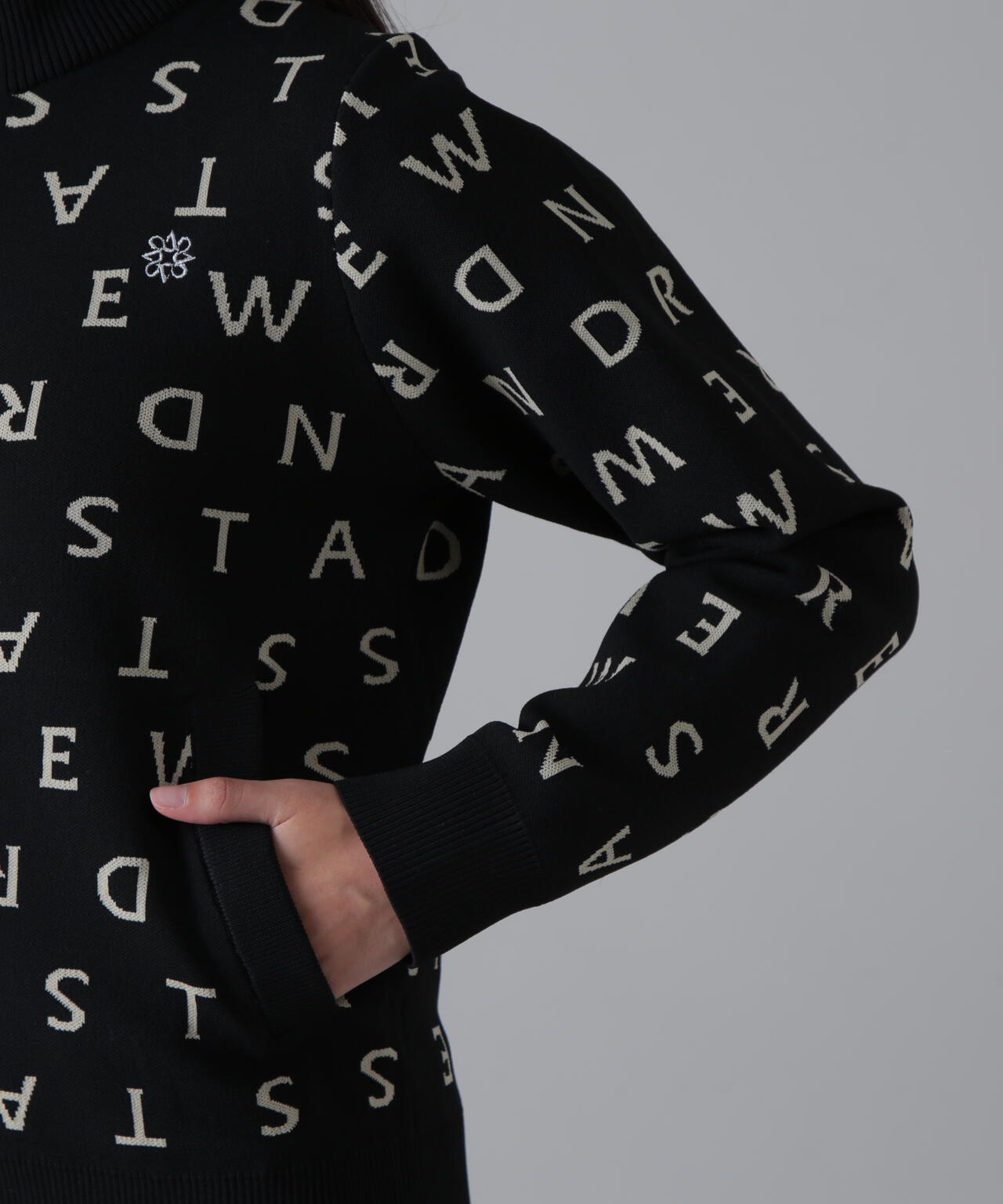 14Gロゴジャガードフルジップニット (WOMENS)