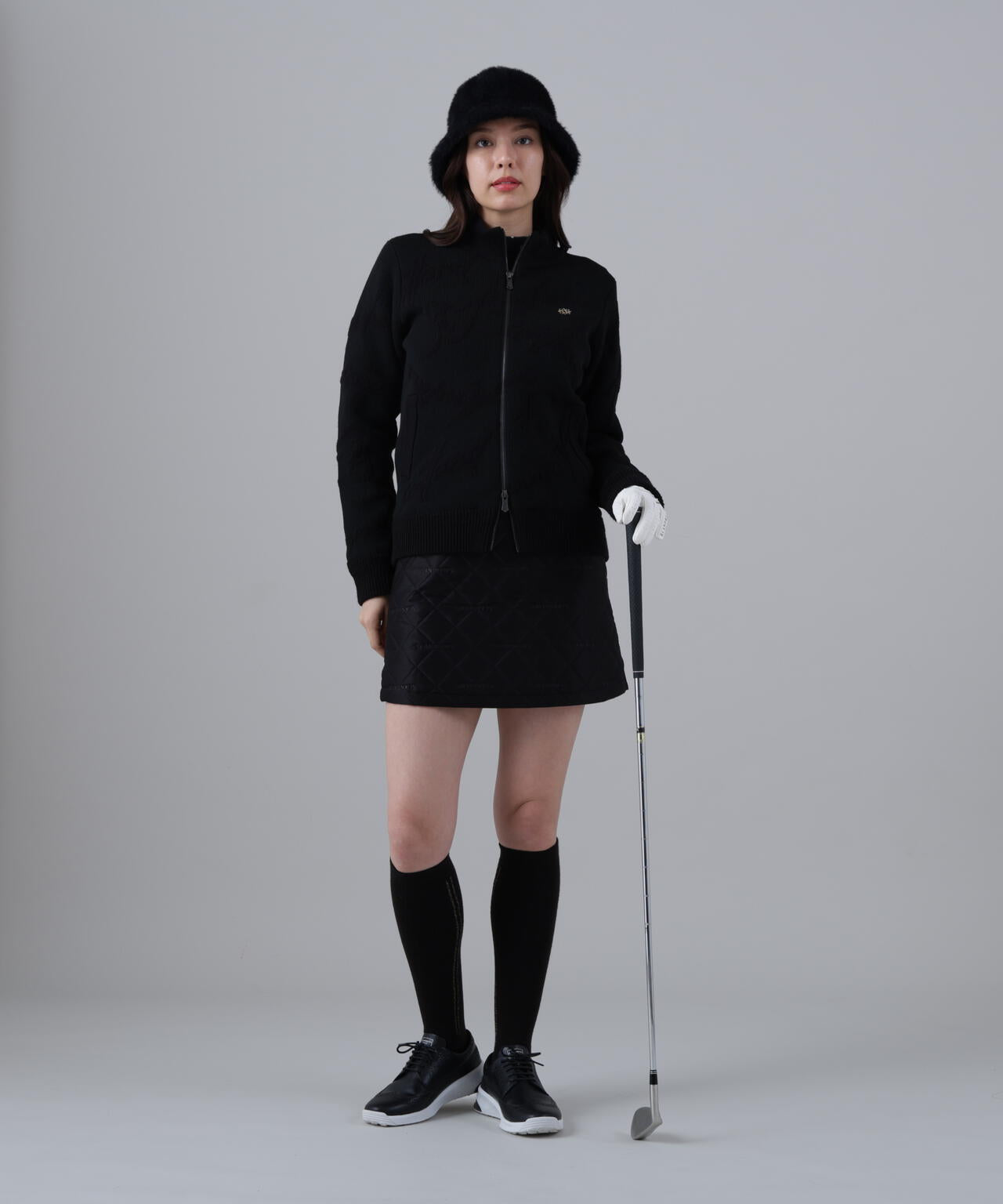 7Gランダムロゴジャガードニットブルゾン (WOMENS)