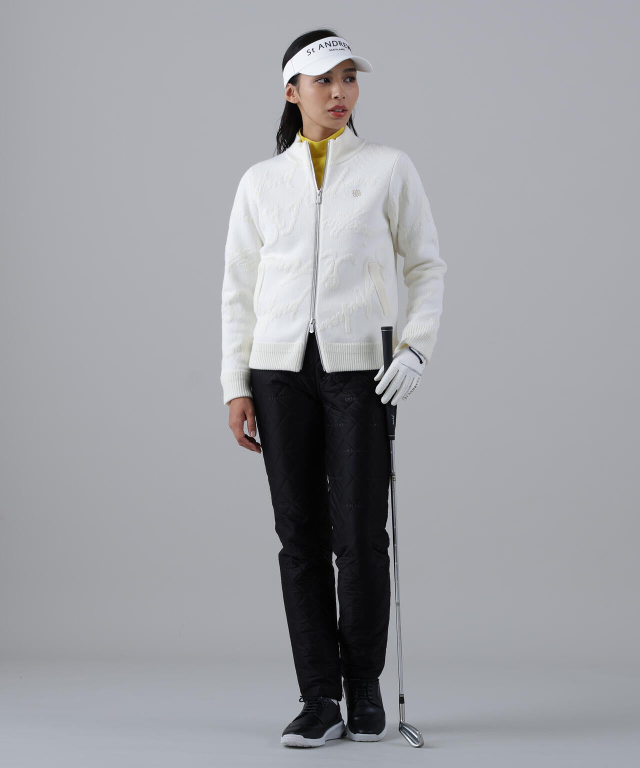 7Gランダムロゴジャガードニットブルゾン (WOMENS)