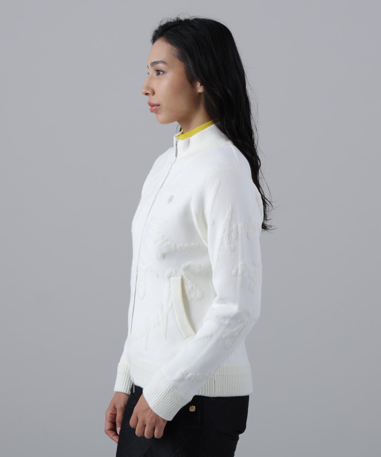 7Gランダムロゴジャガードニットブルゾン (WOMENS)