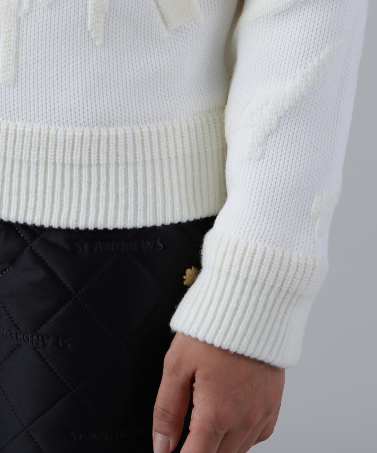 7Gランダムロゴジャガードニットブルゾン (WOMENS)