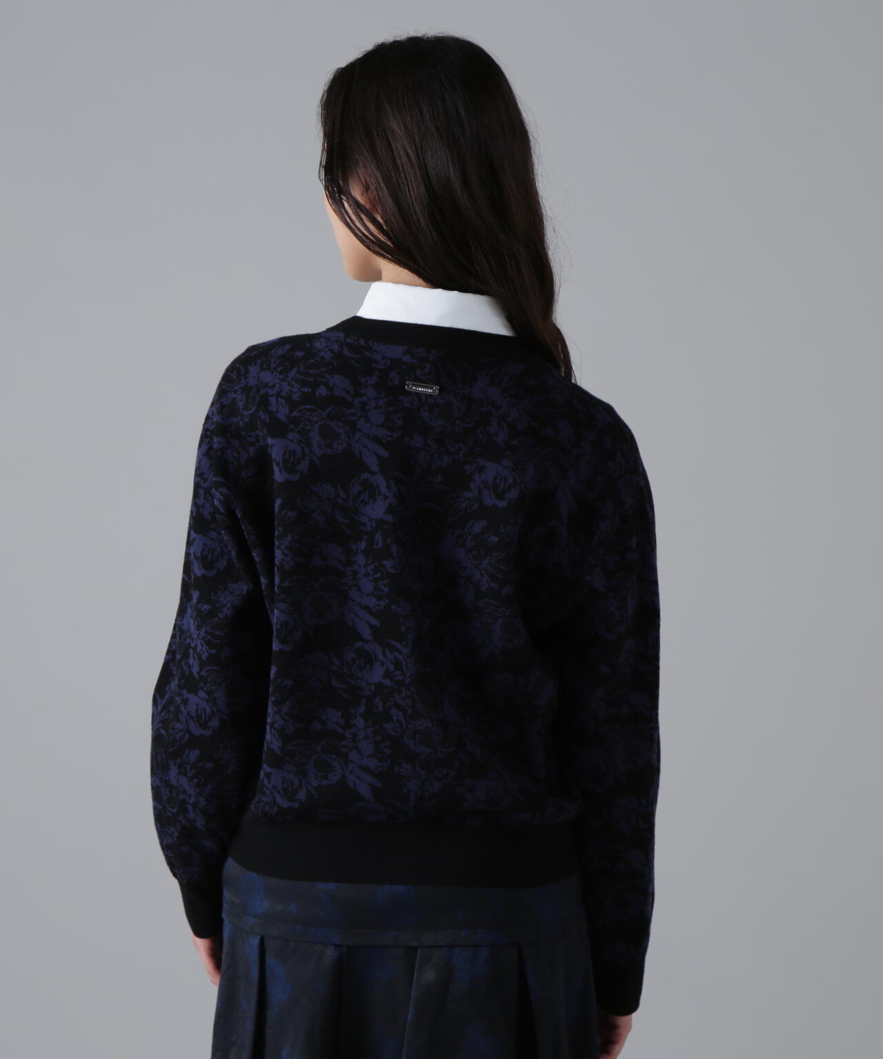 16Gボニースコットランドジャガードニットカーディガン (WOMENS)