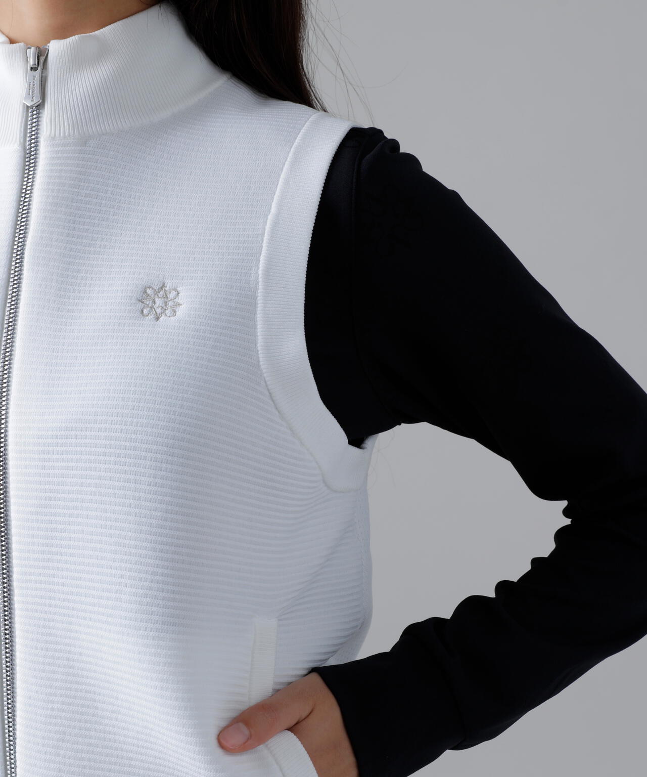 14Gフルジップアップニットベスト (WOMENS)
