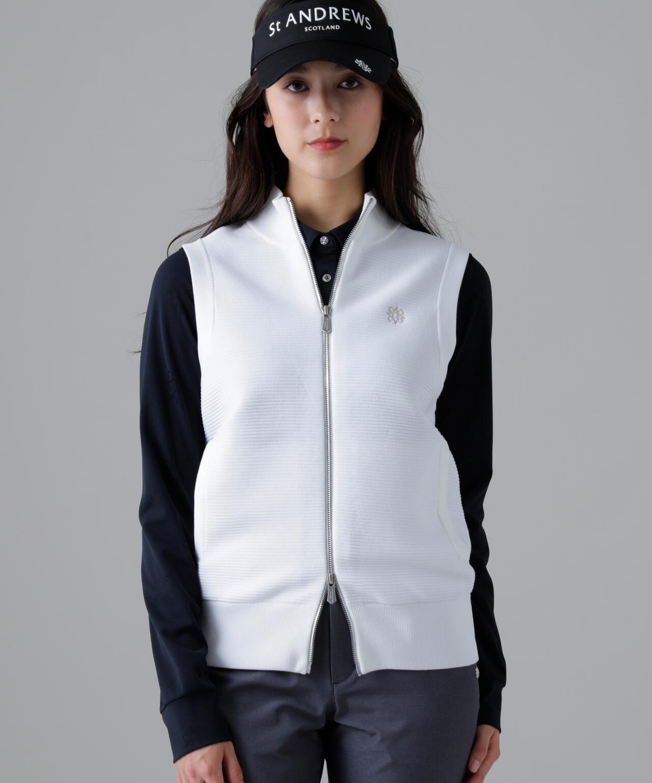 14Gフルジップアップニットベスト (WOMENS)