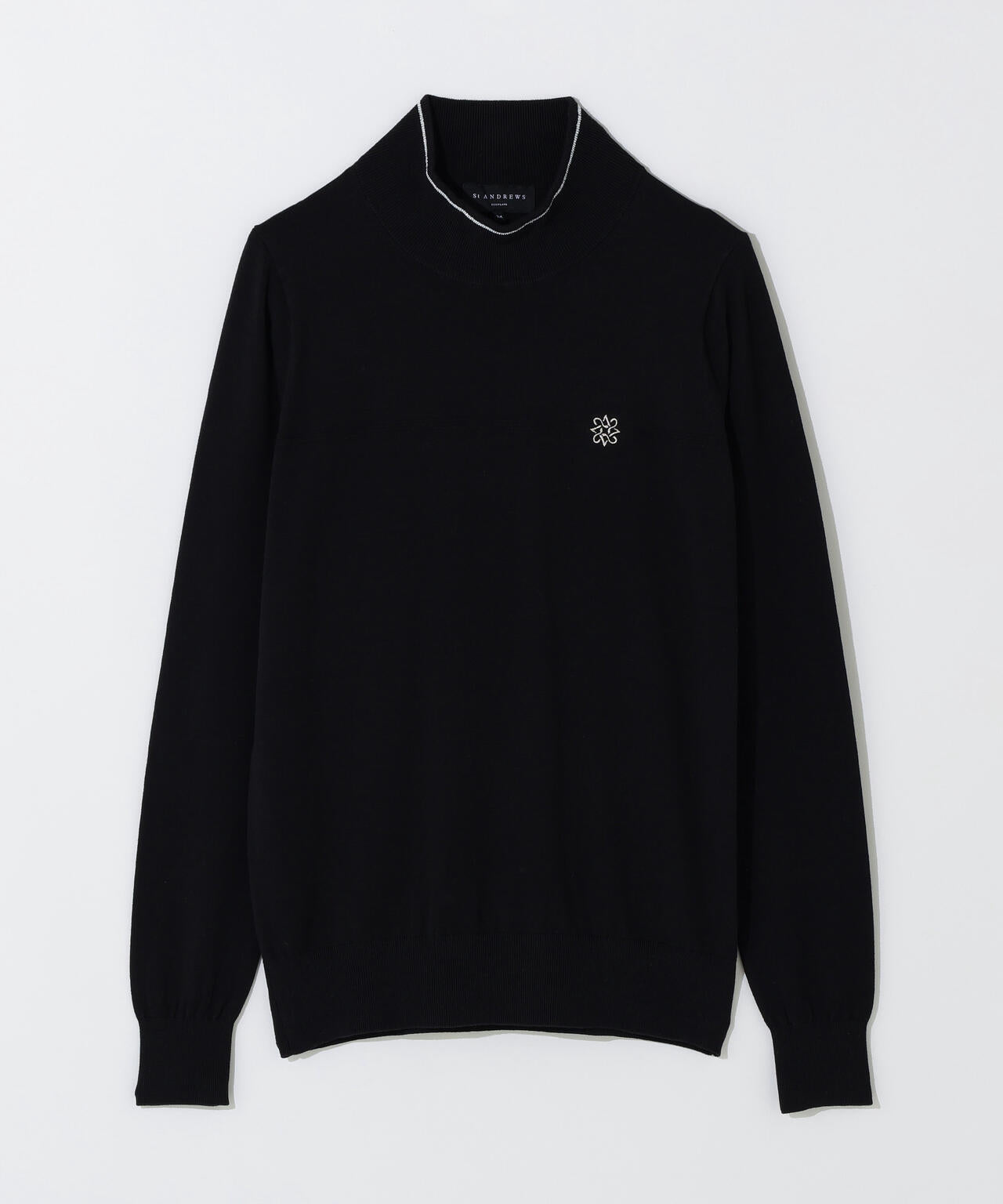 カシミヤタッチ天竺モックネックニットプルオーバー (WOMENS)