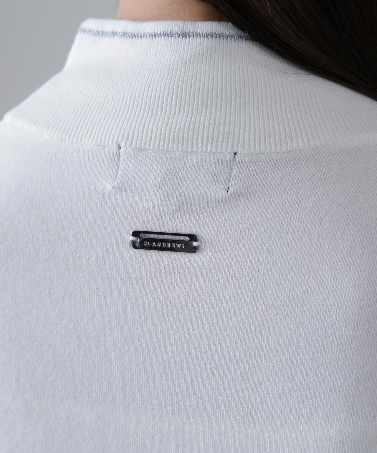 カシミヤタッチ天竺モックネックニットプルオーバー (WOMENS)