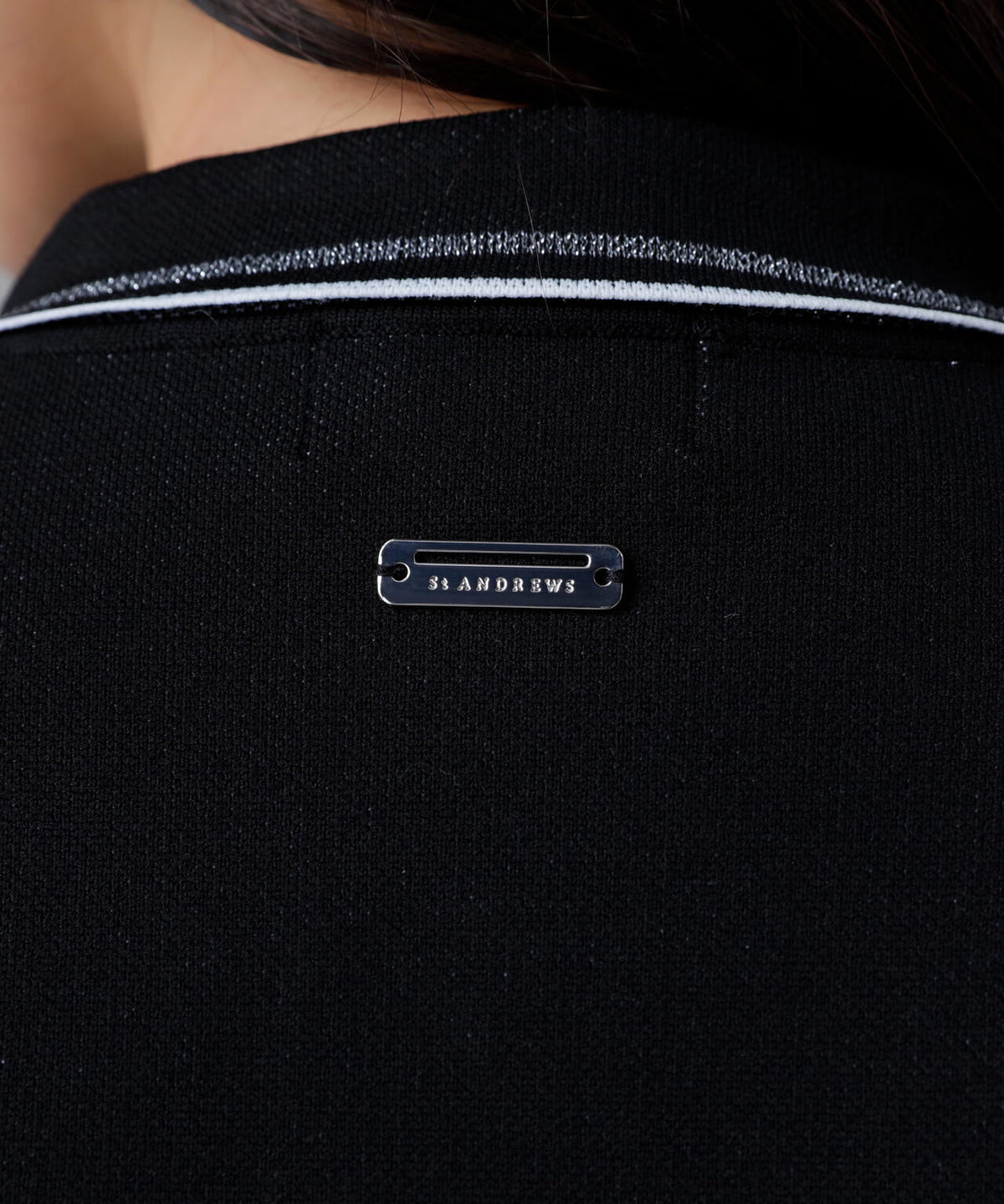 16Gダブルジャガード半袖ニットポロ (WOMENS)