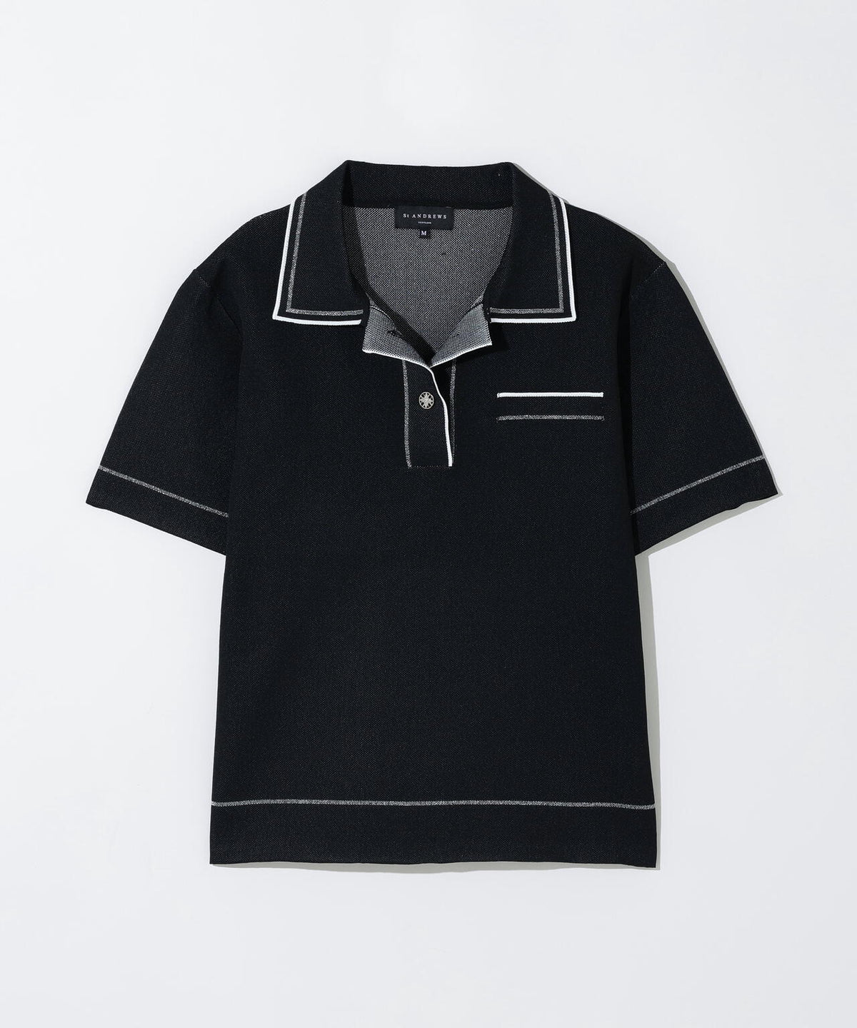 16Gダブルジャガード半袖ニットポロ (WOMENS)