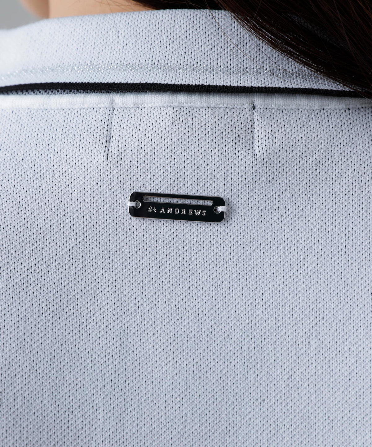 16Gダブルジャガード半袖ニットポロ (WOMENS)