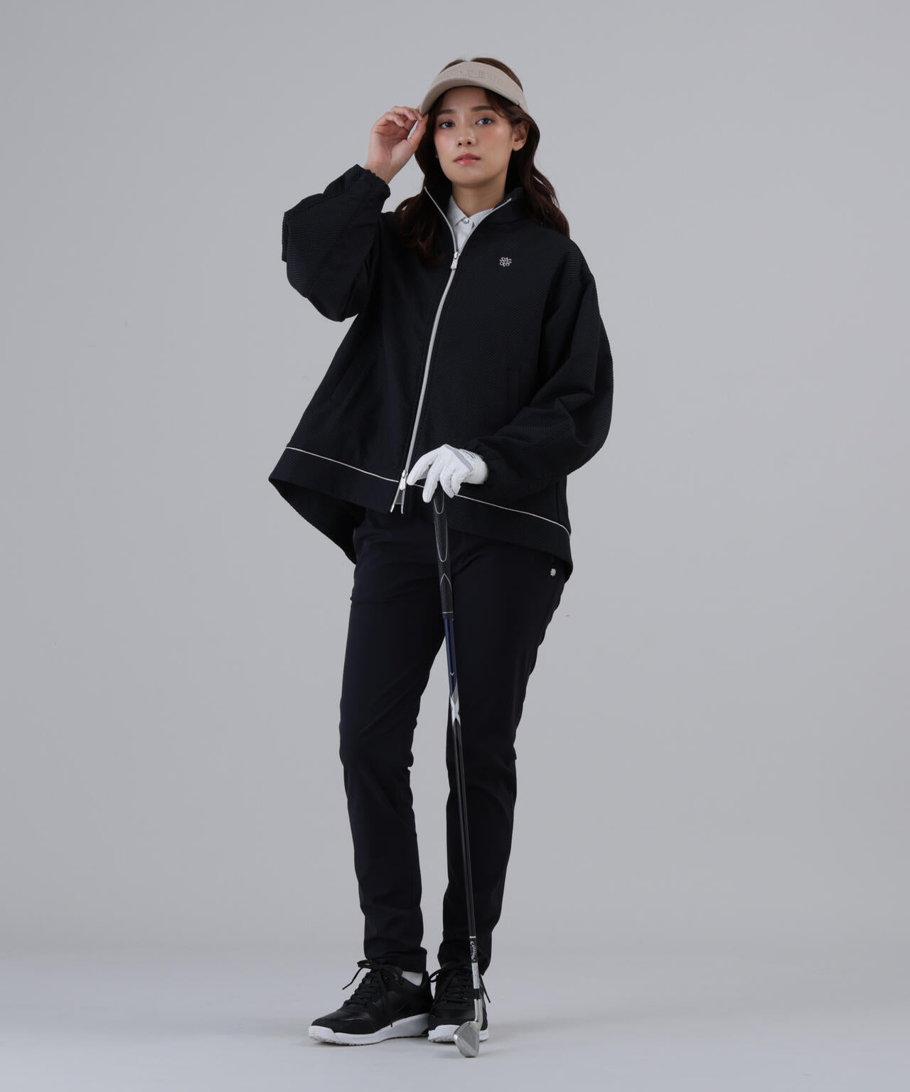 幾何学ジャガードブルゾン (WOMENS)