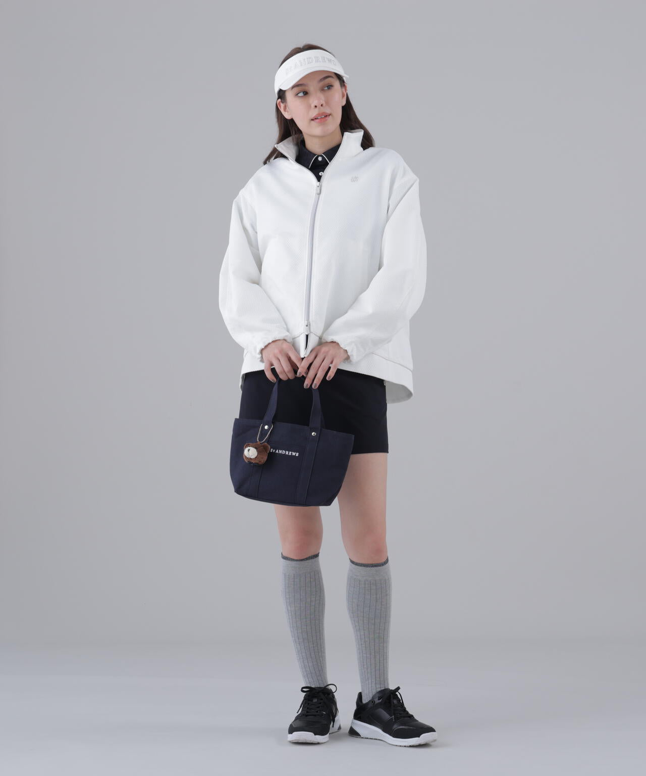 幾何学ジャガードブルゾン (WOMENS)