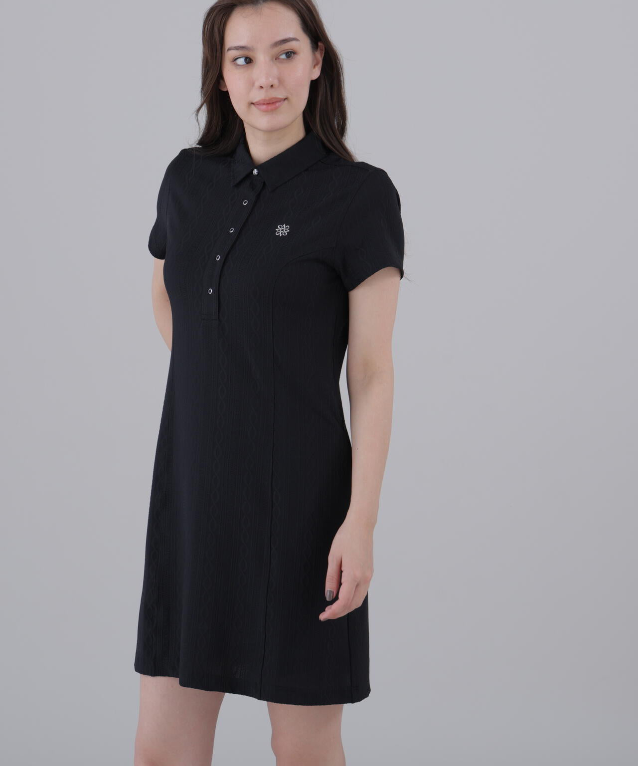 縄柄リンクス半袖ワンピース (WOMENS)