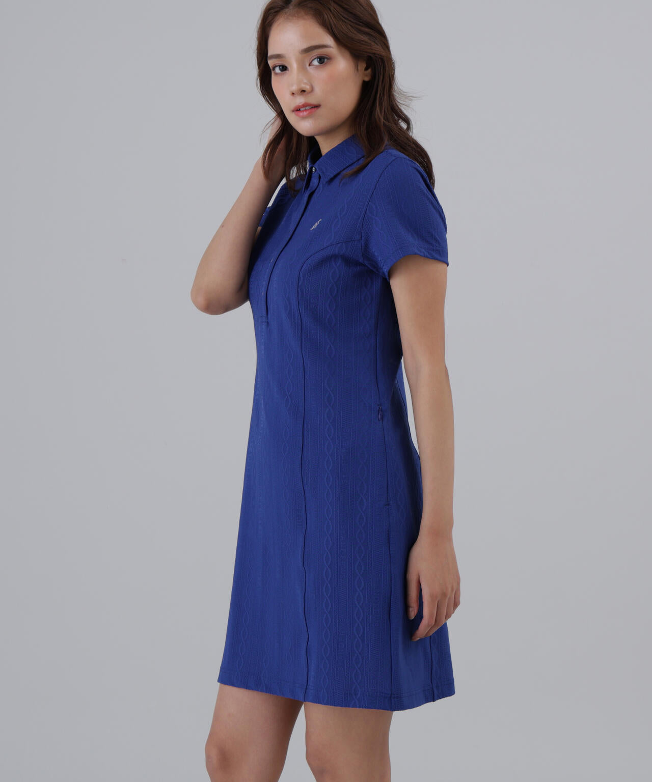 縄柄リンクス半袖ワンピース (WOMENS)