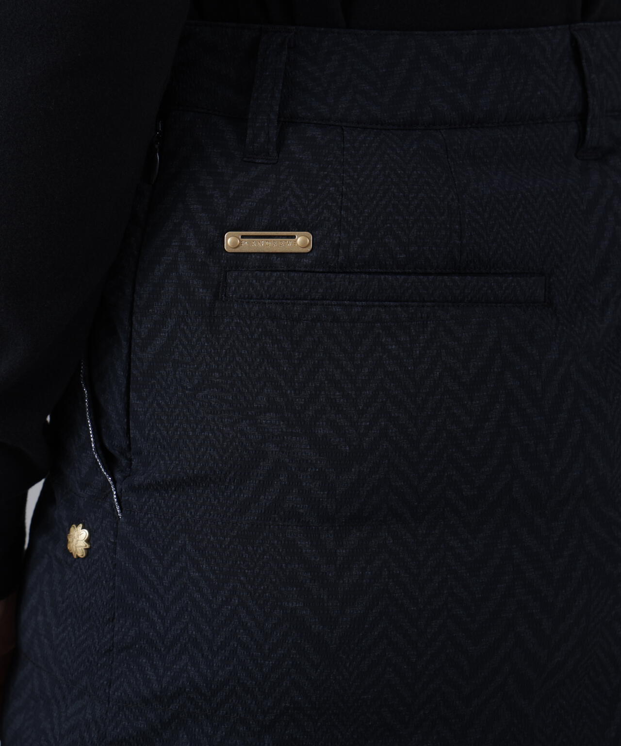 ヘリンボーンプリント中綿キルトスカート (WOMENS)