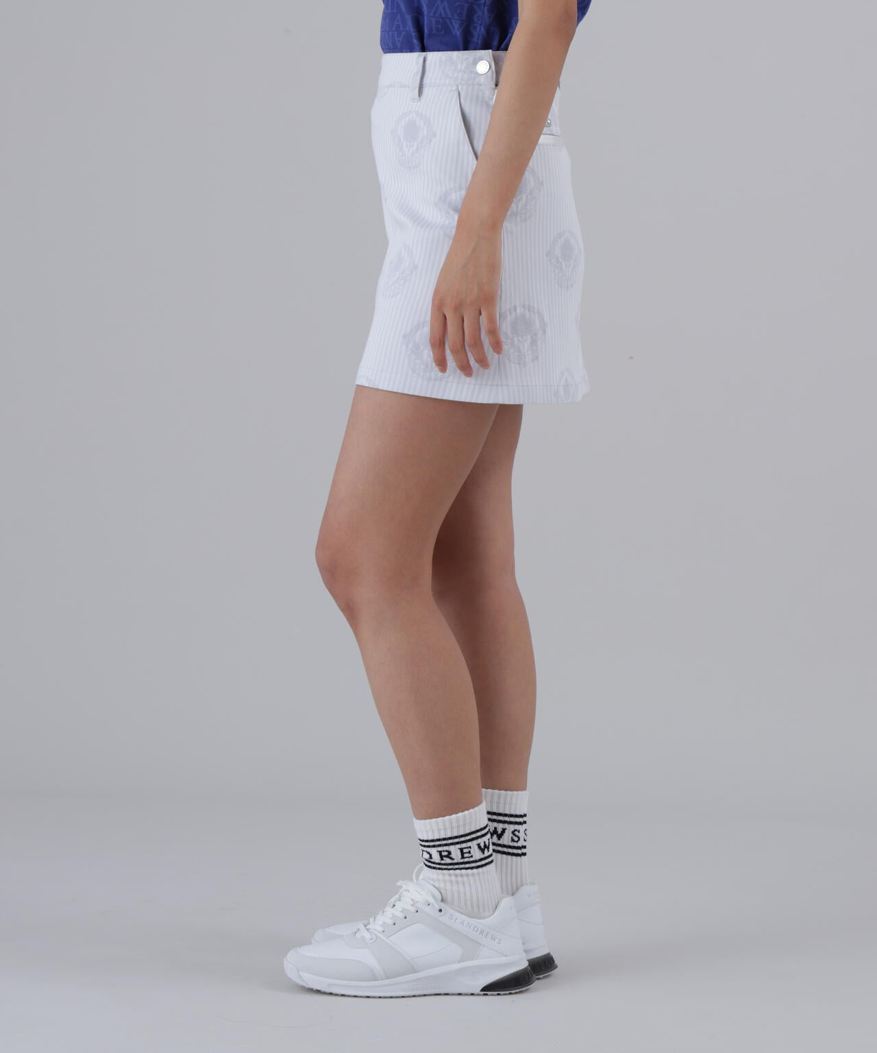 【ストレッチ】ロンドンストライプアザミジャガードスカート (WOMENS)