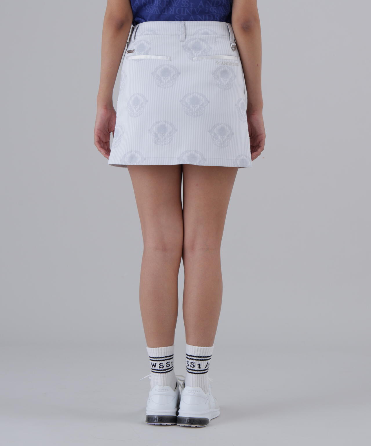 【ストレッチ】ロンドンストライプアザミジャガードスカート (WOMENS)