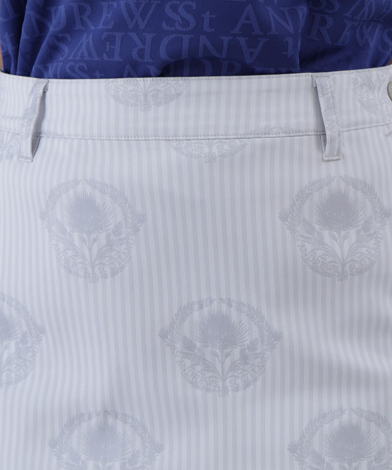 【ストレッチ】ロンドンストライプアザミジャガードスカート (WOMENS)