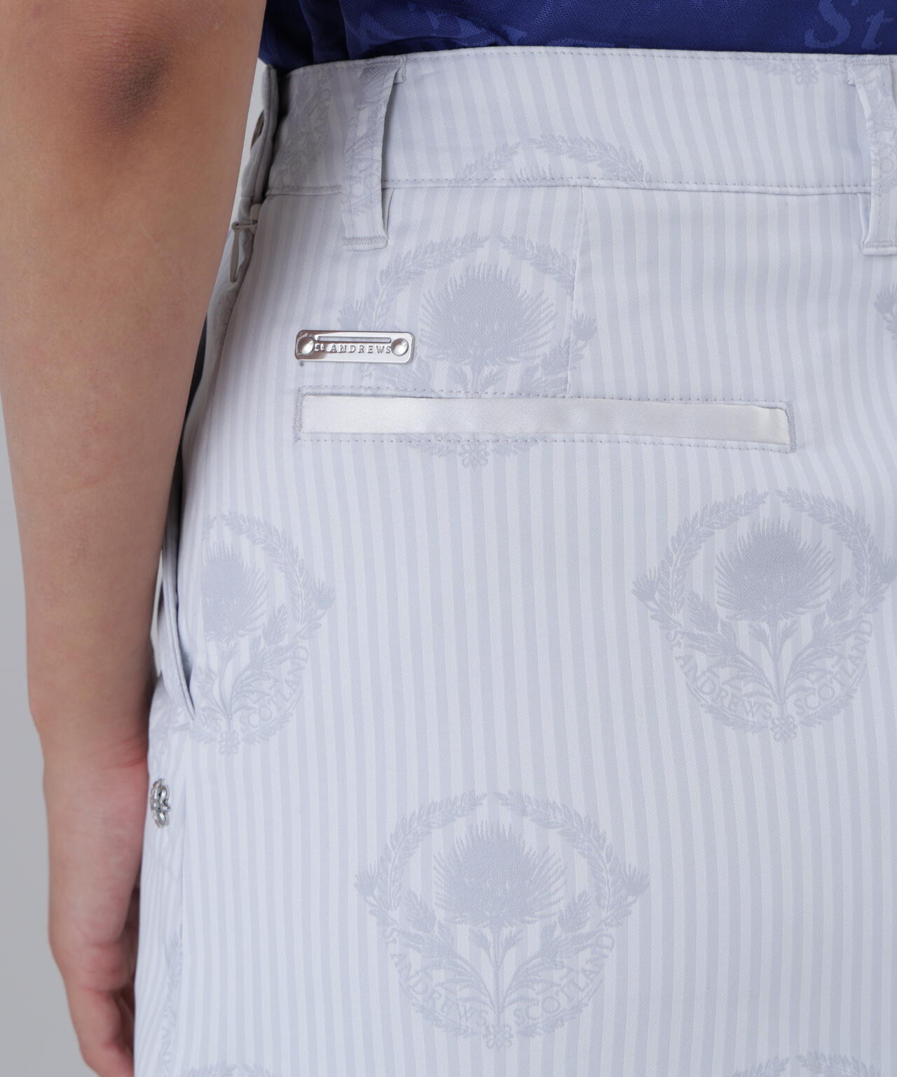 【ストレッチ】ロンドンストライプアザミジャガードスカート (WOMENS)