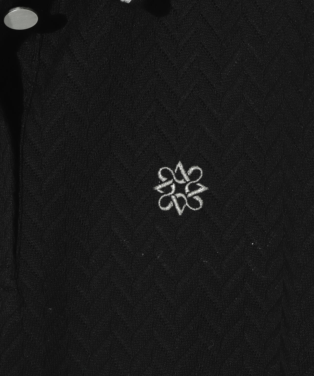 ヘリンボーンジャガード半袖ポロシャツ (WOMENS)