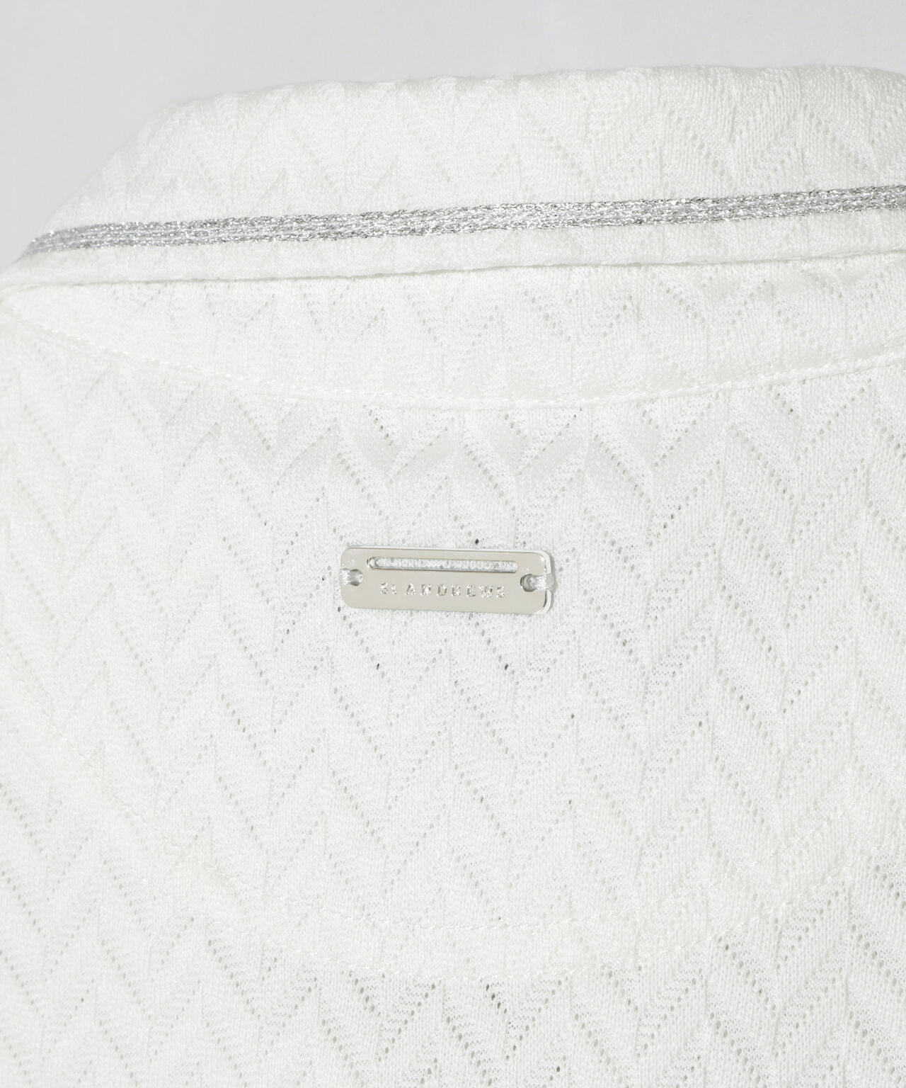 ヘリンボーンジャガード半袖ポロシャツ (WOMENS)