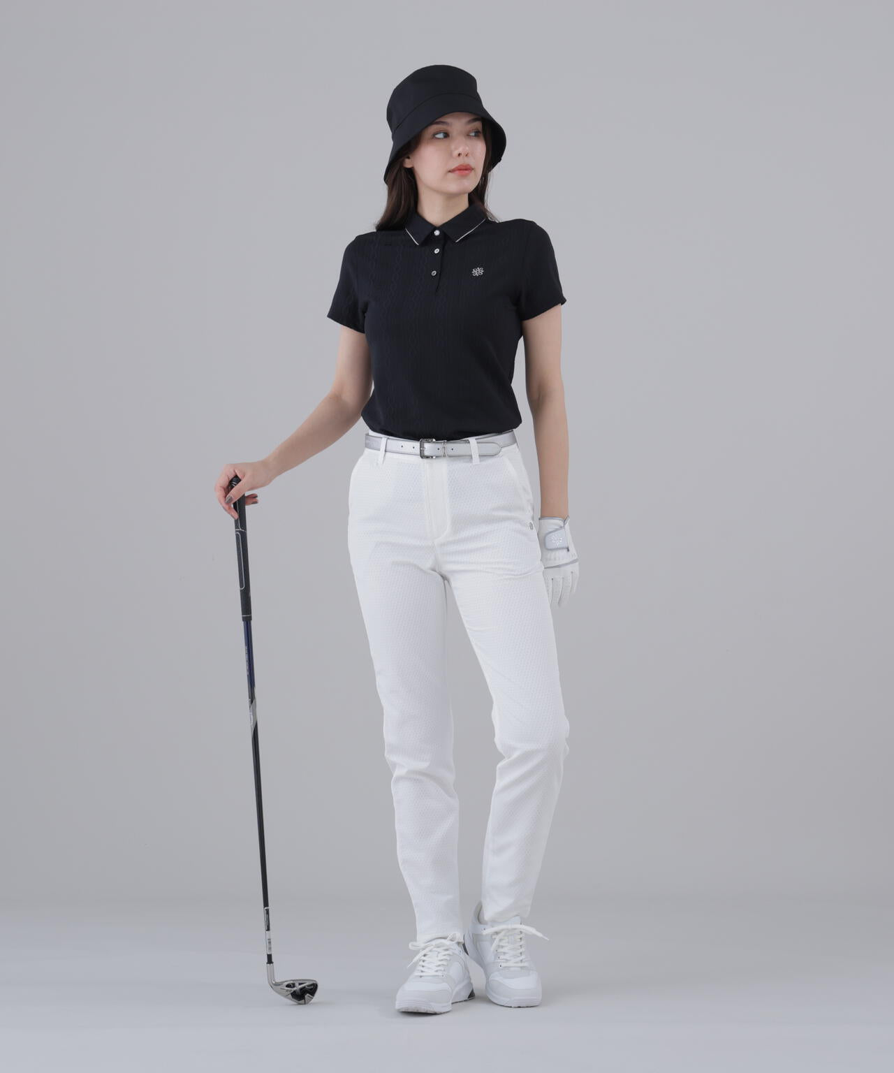 縄柄リンクス半袖シャツ (WOMENS)