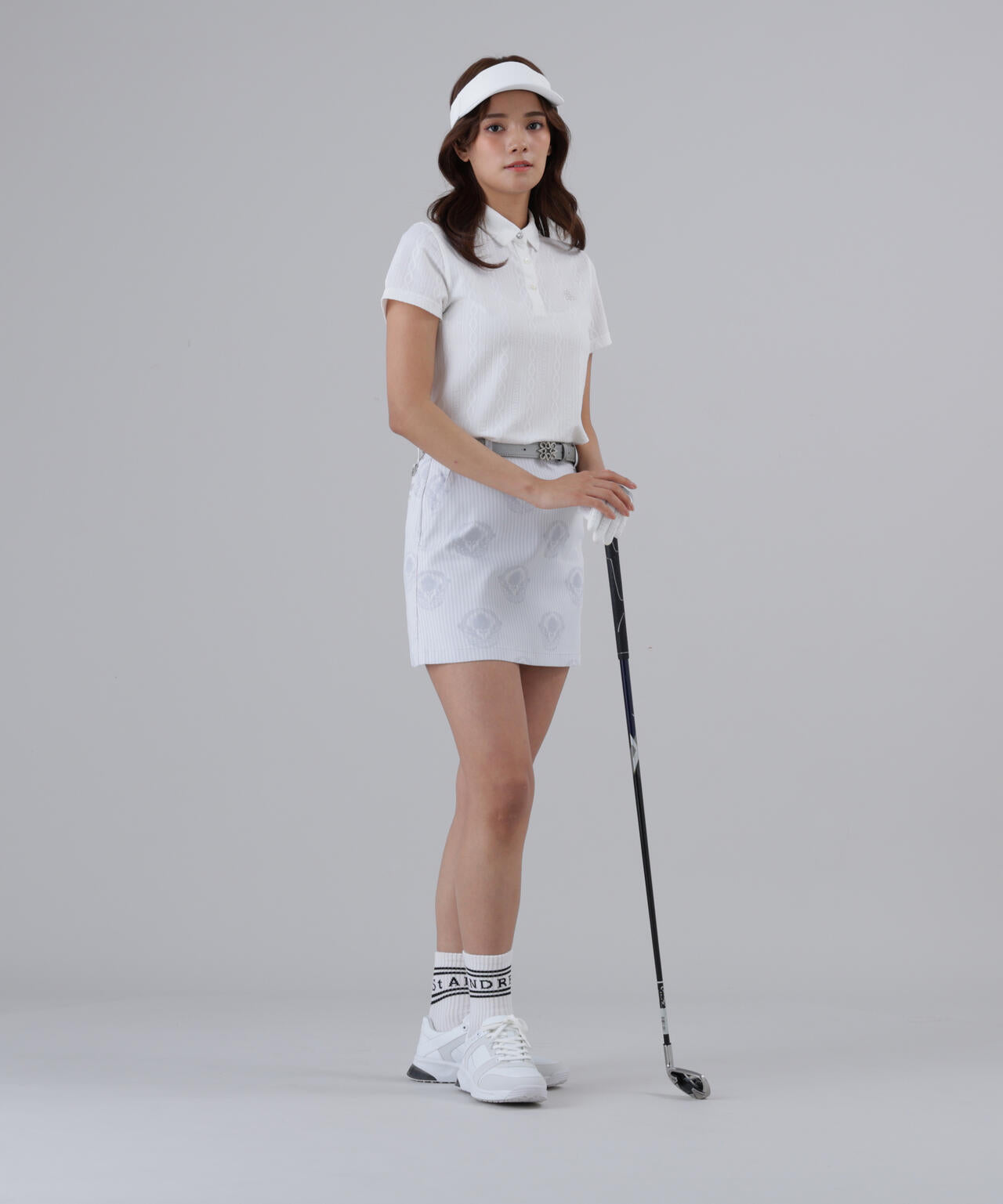 縄柄リンクス半袖シャツ (WOMENS)