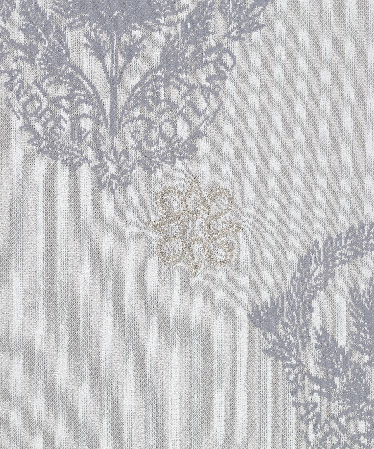 ロンドンストライプアザミジャガード半袖ポロシャツ (WOMENS)