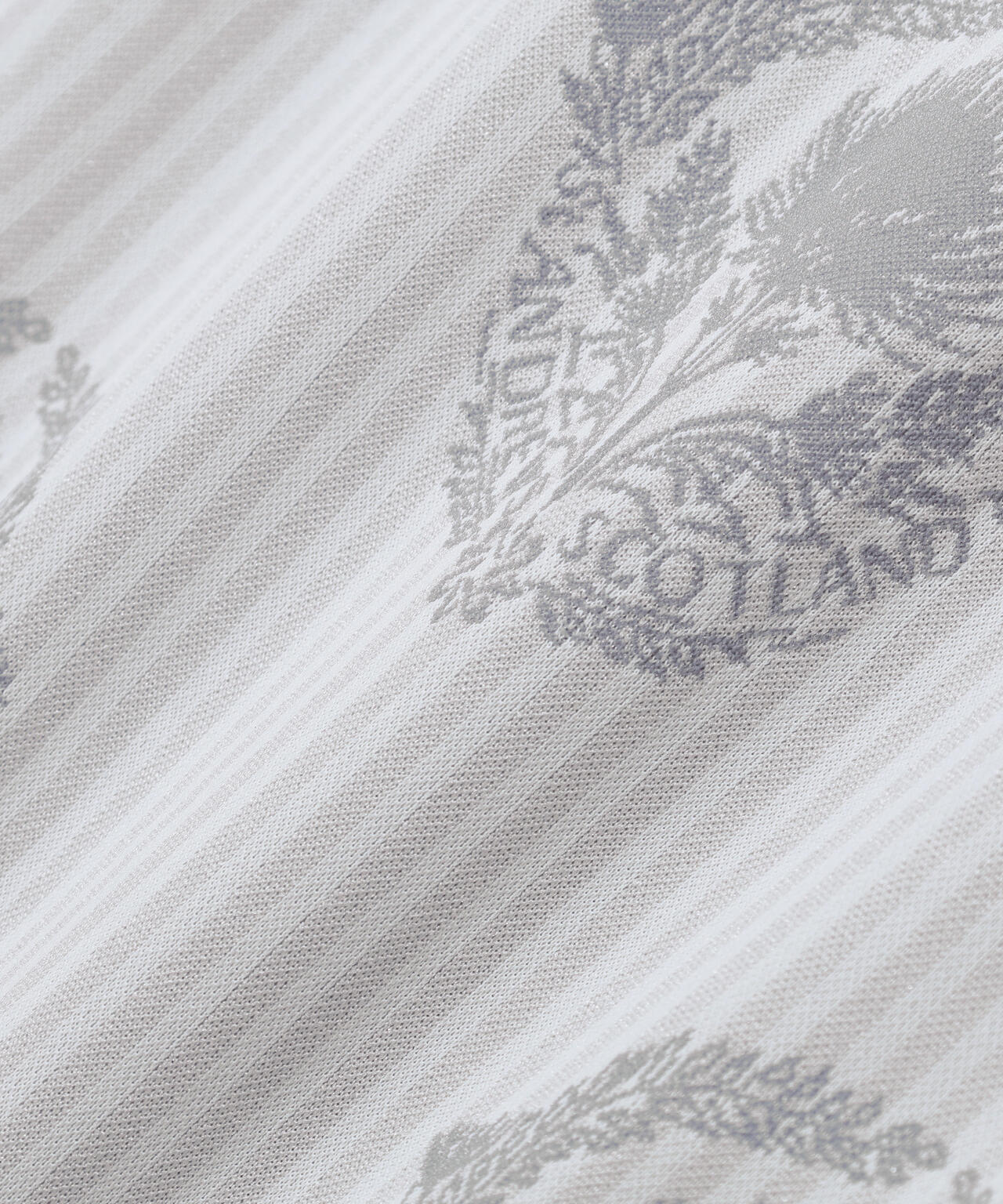 ロンドンストライプアザミジャガード半袖ポロシャツ (WOMENS)