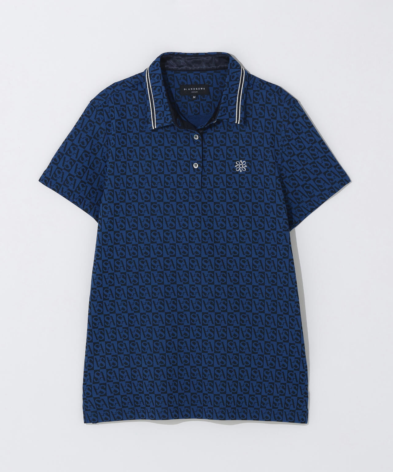 SAスクエアジャガード半袖シャツ (WOMENS)