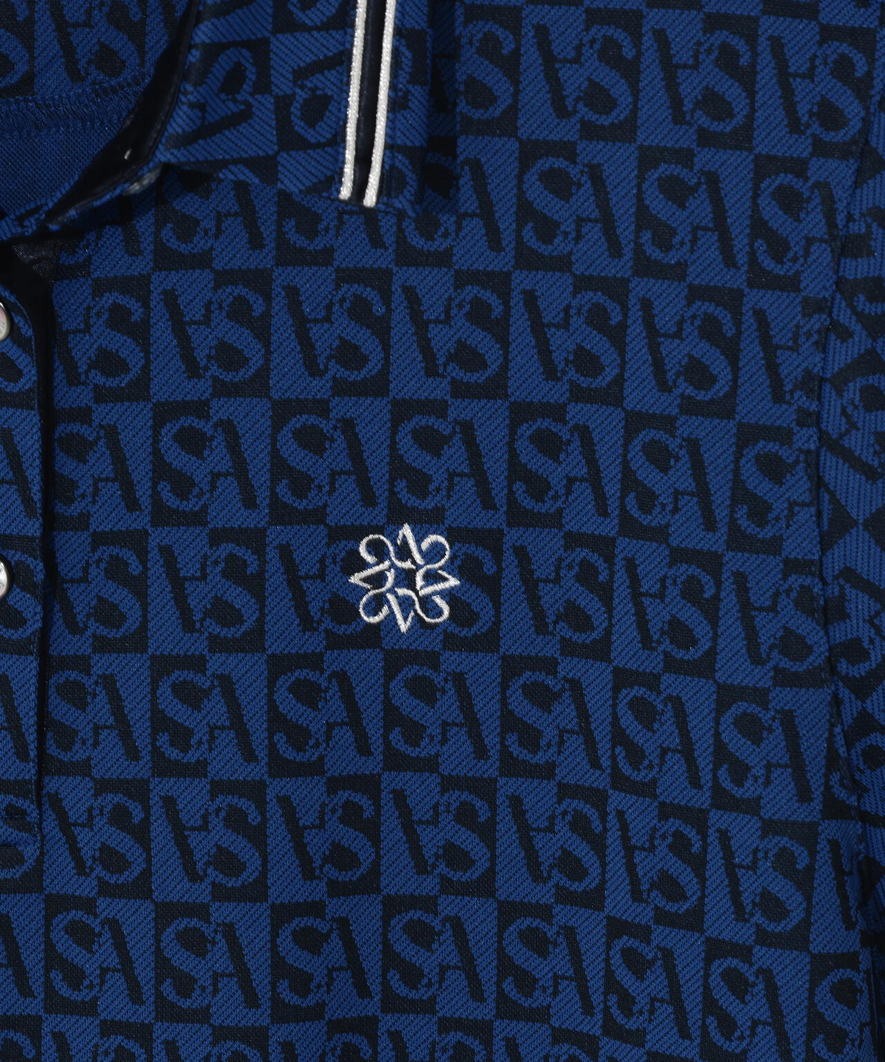 SAスクエアジャガード半袖シャツ (WOMENS)