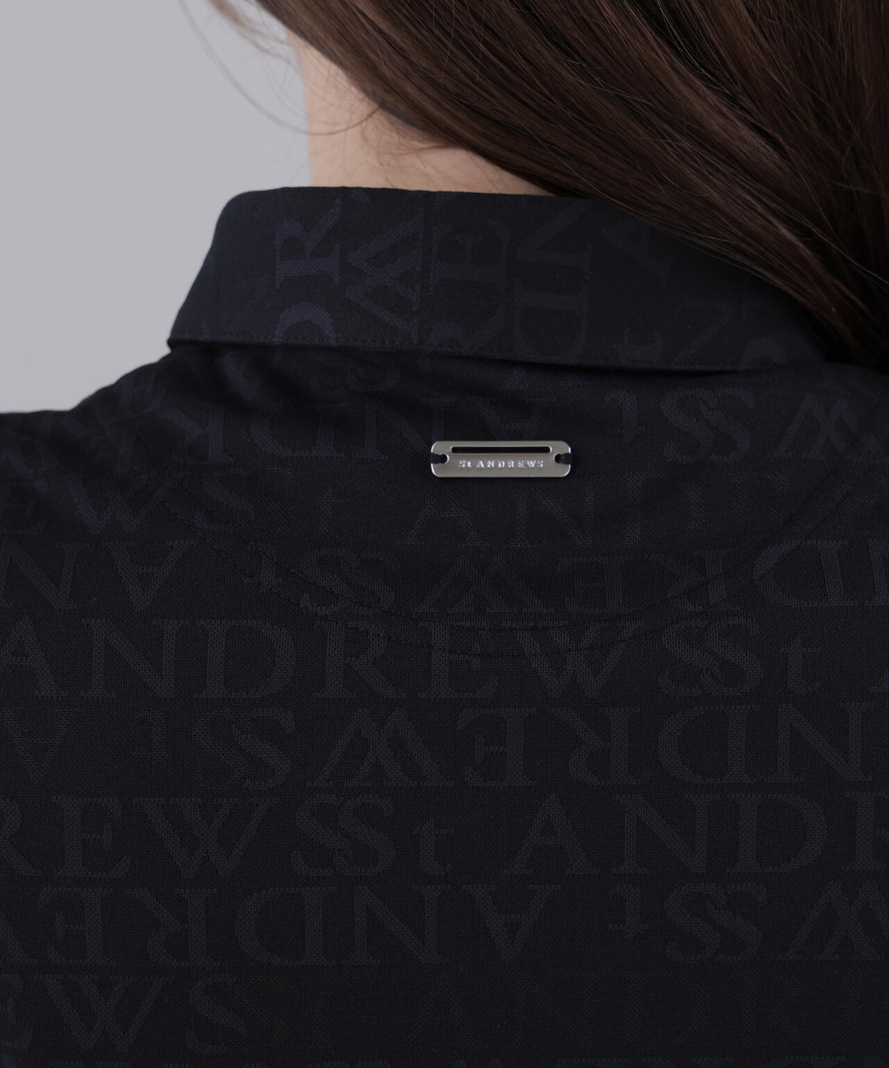 ダブルロゴジャガード無地半袖シャツ (WOMENS)