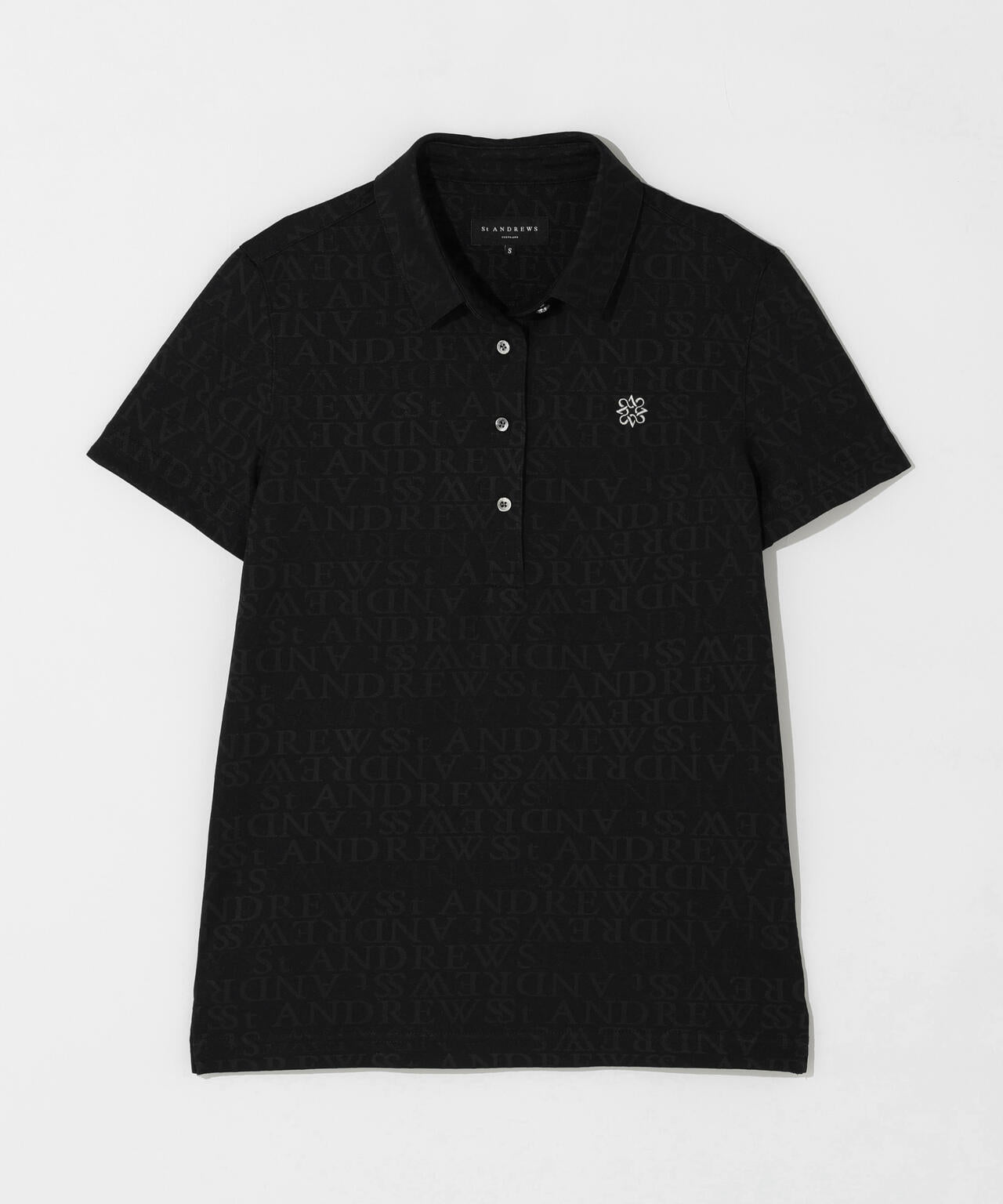 ダブルロゴジャガード無地半袖シャツ (WOMENS)