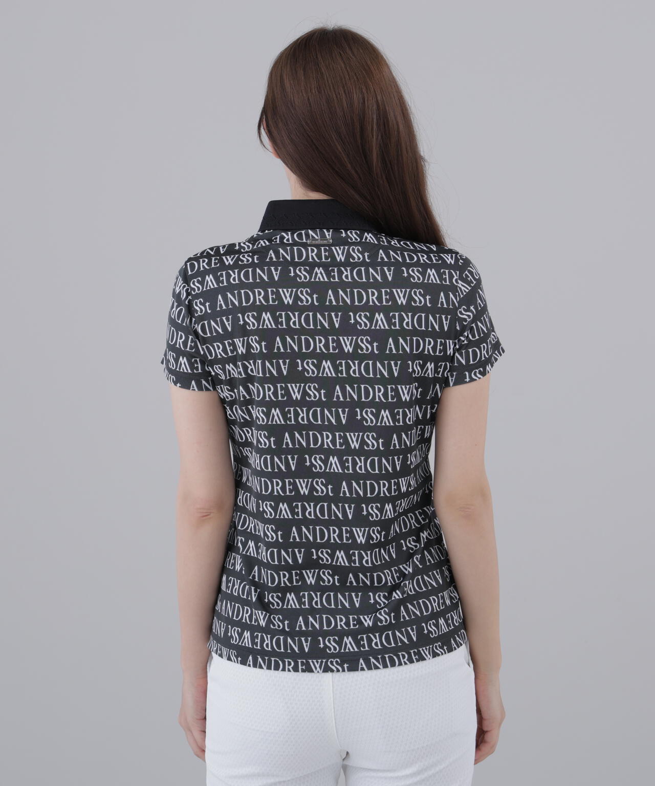 ダブルロゴジャガード半袖ポロシャツ (WOMENS)