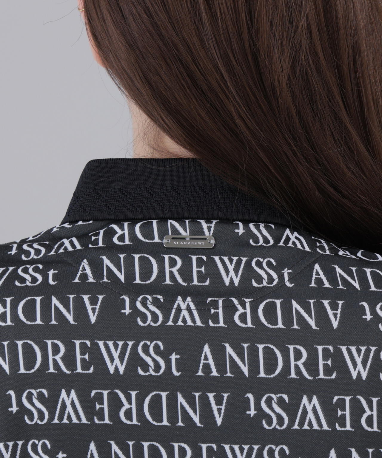 ダブルロゴジャガード半袖ポロシャツ (WOMENS)