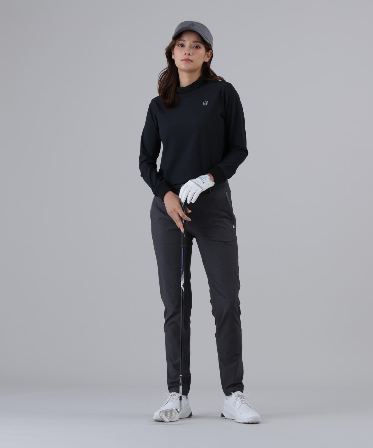 ドビーストレッチ長袖ハイネック (WOMENS)