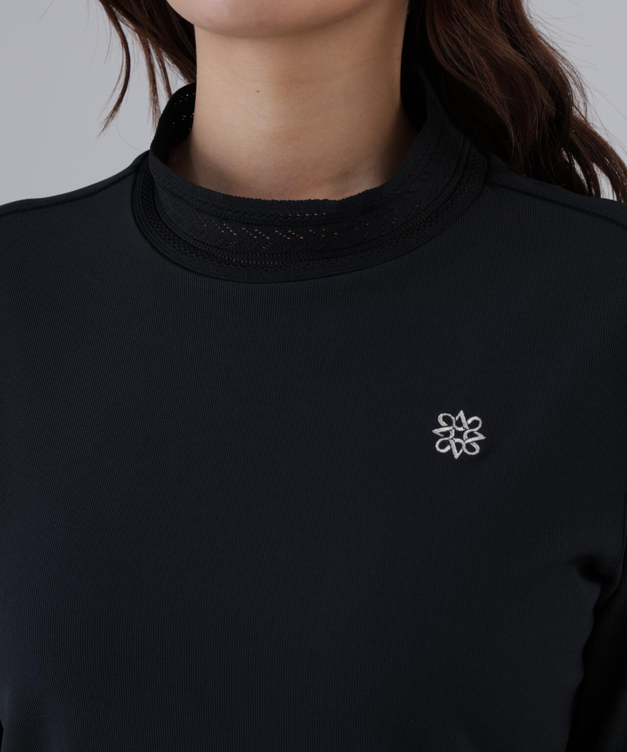 【接触冷感】【吸水速乾】【UVカット】ドビーストレッチ長袖ハイネック (WOMENS)