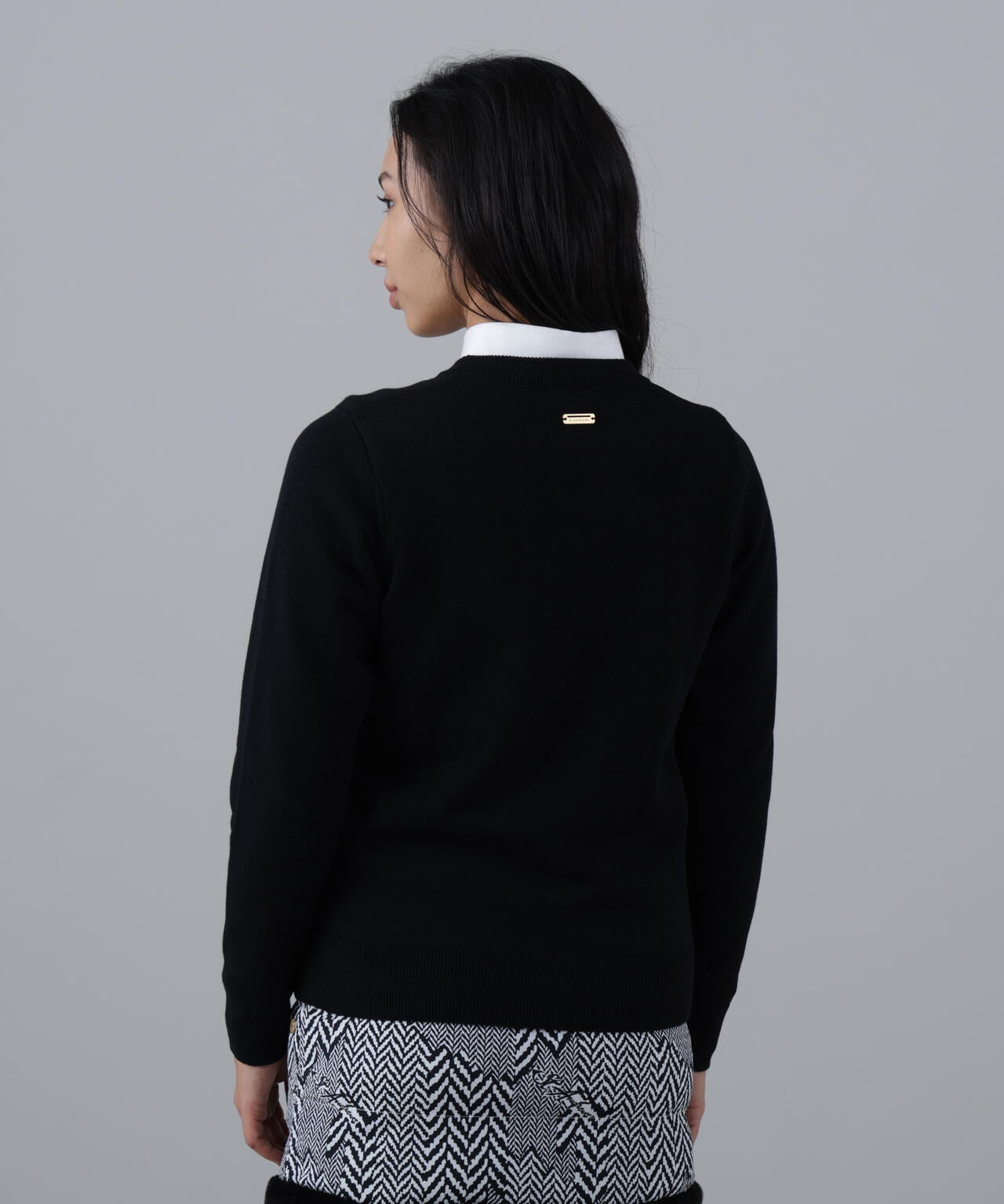 12GSTAインターシャクルーネックニットプルオーバー (WOMENS)
