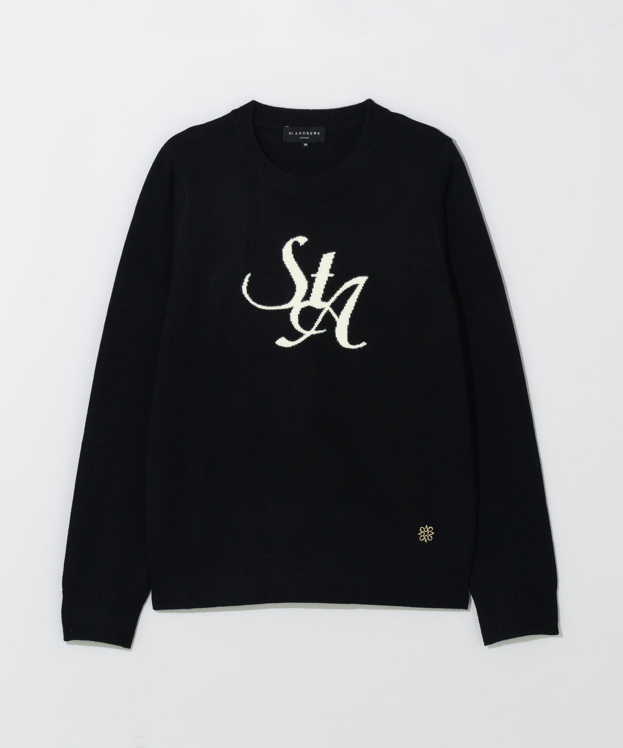 12GSTAインターシャクルーネックニットプルオーバー (WOMENS)