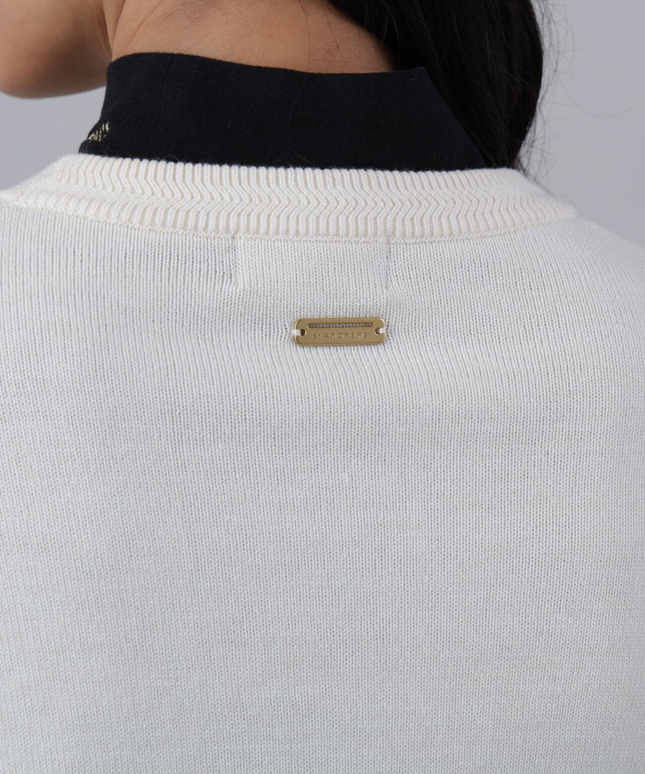 12GSTAインターシャクルーネックニットプルオーバー (WOMENS)