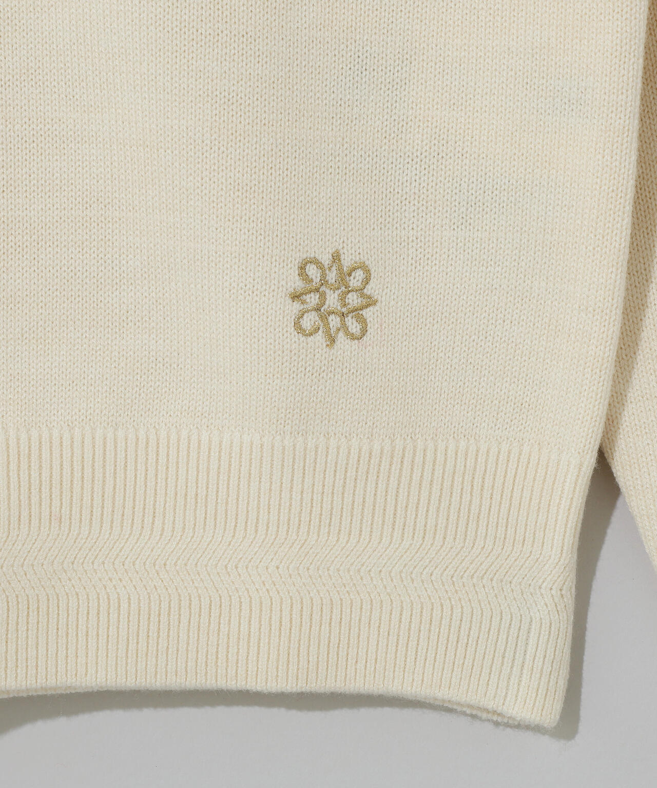 12GSTAインターシャクルーネックニットプルオーバー (WOMENS)