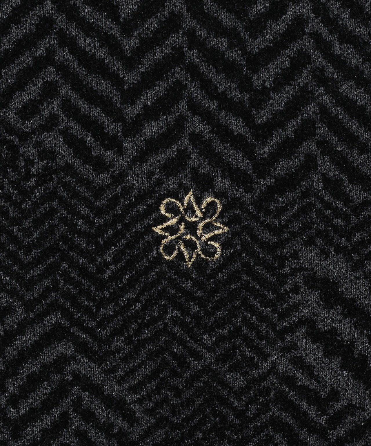 12Gヘリンボーンジャガード裏地付きクルーネックニットプルオーバー (WOMENS)