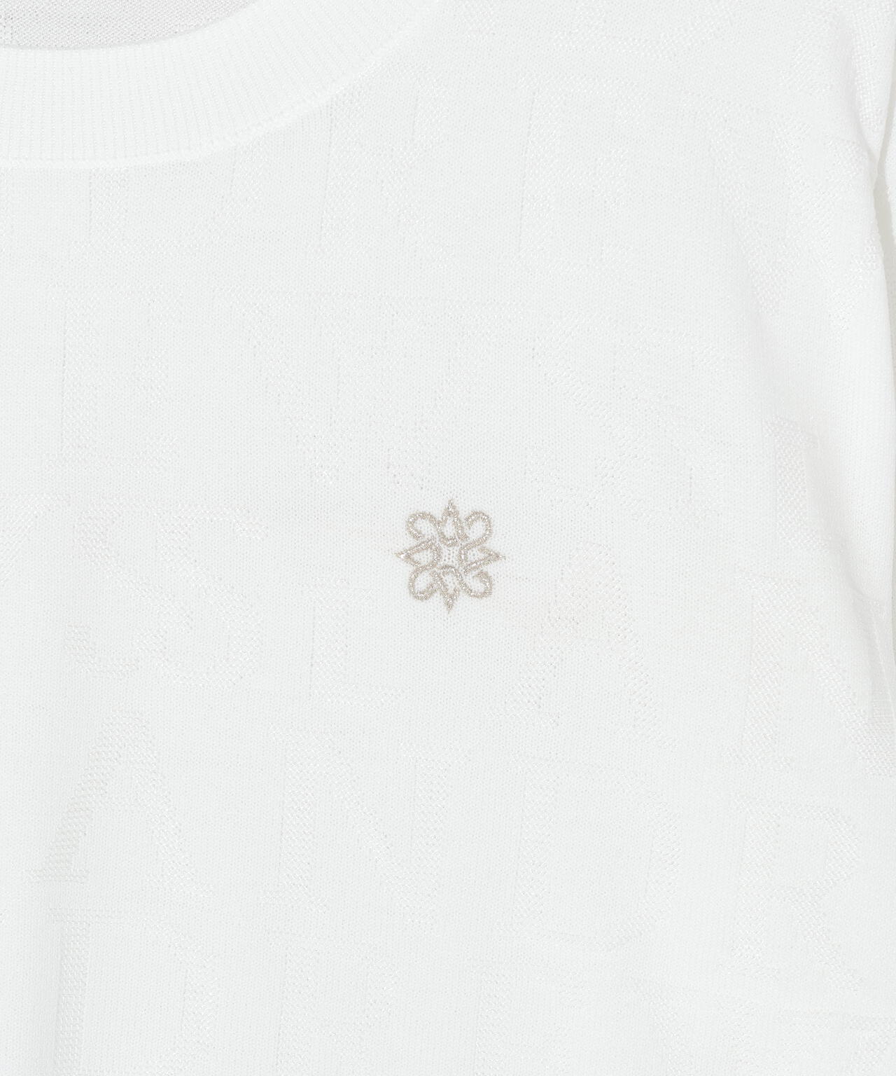 ダブルロゴジャガードクルーネックニットプルオーバー (WOMENS)
